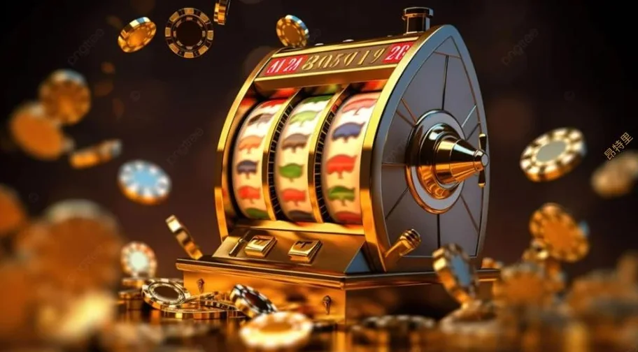 Reel slot digital dengan simbol permainan